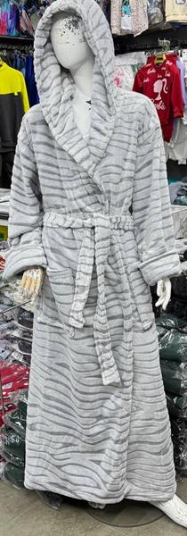 Халат Fili Wear (XL-3XL) FW68 l.grey (зима)