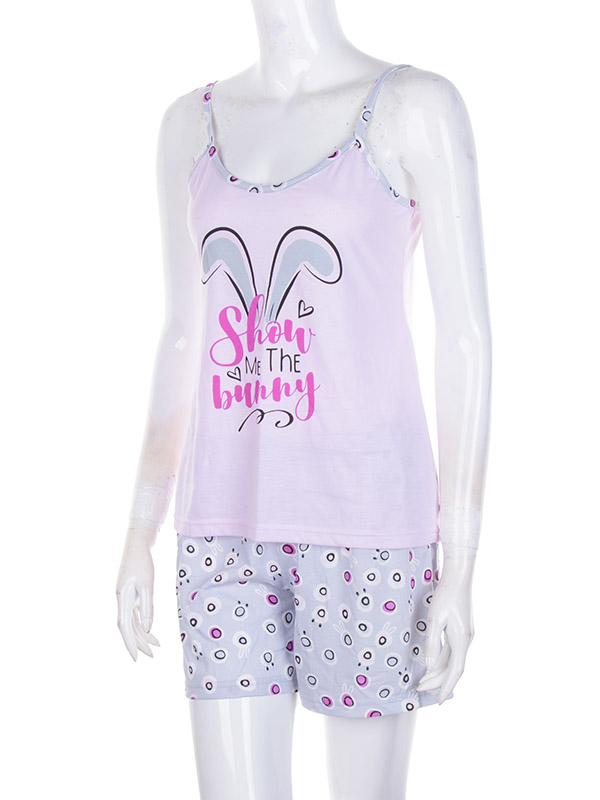 Пижама Obuv OK2 (S-XL) 04073 l.pink (лето)